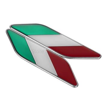Styling auto 1 Pereche 3D Aluminiu Pavilion Italian Fender Emblema, Insigna Autocolante Auto Pentru Fiat Alfa Romeo 159 147 156 Abarth Accesorii