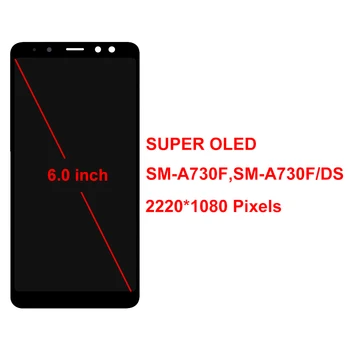 Super AMOLED A8 Plus 2018 Display Pentru Samsung Galaxy A730 LCD A730F SM-A730F Display Touch Screen, Digitizer Inlocuire Piese