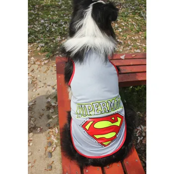 Superman Câine Mare Tricouri Haine Vesta din Bumbac Pentru Caini Mari Haină de Vară animale de Companie Haine 3XL-9XL