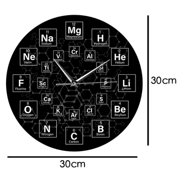 Tabelul Periodic Arta de Imprimare Tabelul Periodic al Elementelor Ceas Clasă de Școală Decor Chimică Știința Horloge Profesor Elev Cadou
