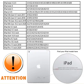 Tableta Caz pentru Apple Ipad 8/IPad 2/3/4/Mini 1/2/3/4/5 /iPad Air 1/2/3/Aer iPad 4/IPad Pro 9.7 Anti-Toamna Tableta Caz+ Stylus