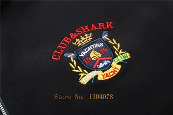 Tace & Shark Brand Jachete Bărbați 95% Bumbac, cu Fermoar, Hanorace Casual Tricou Broderie Jacheta de Toamna pentru Barbati Sport 3326