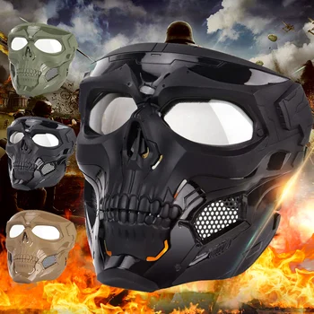 Tactice Airsoft Forma Craniului Militarys Jumătate Față de Ochi Acoperi Paintball Halloween Cosplay Unisex Măști de Partid TP899