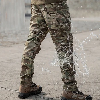 Tactică Militară de Camuflaj, Pantaloni Barbati Rip-Stop Anti-pilling Lupta Armata Pantaloni Respirabil Pantaloni stropirea cu apă dovada