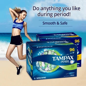 Tampax Perla Fara Parfum Tampon Regulate Si Super Absorbție 96 Buc/Pachet Înlocui Cupa Menstruala Sanitare Prosop Șervețel Menstrual Centura