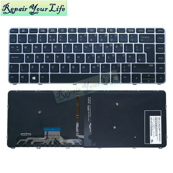 Tastatura laptop Pentru HP Elitebook folio 1040 G3 marea BRITANIE engleză albastru kb ramă de argint de fundal 818252-031 NSK-CY0BQ 9Z.NCHBQ.00U noi