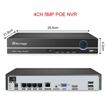 Techage H. 265 4CH 8CH 4MP 5MP 1080P POE NVR Audio de Supraveghere de Securitate Recorder Video de Rețea de Până la 16CH Pentru Camera IP POE