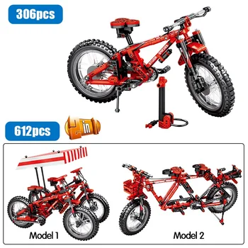Technic Serie de Biciclete de Munte Blocuri Jucarii 306 / 612PCS DIY Mecanic de Biciclete Cărămizi Set Transformabile Model Copii Baieti Cadouri