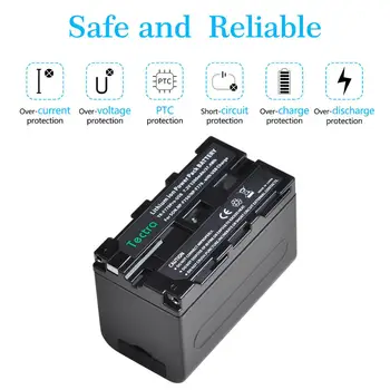 Tectra NP-F770 NP-F750 NPF770 f750 Baterie cu incarcare USB-Ieșire cu LED-uri Indicatoare de Putere Pentru Sony NP F970 F960 F770 F550 F570