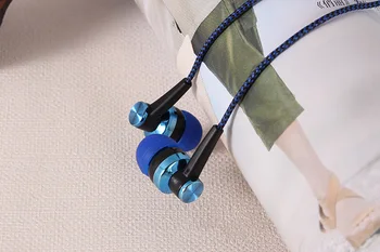Telefon mobil cu grâu sport sârmă căști in-ear împletitură de cabluri cablul universal music subwoofer pentru căști Pentru iphone Samsung