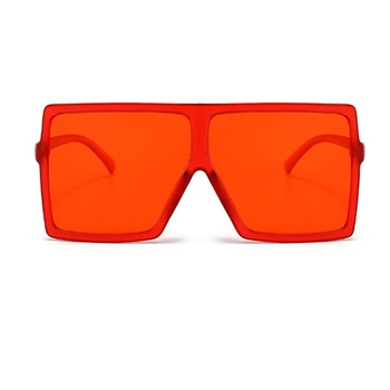 Tendința Pătrat supradimensionat ochelari de soare femei de moda de top plat clar nuante Ochelari Vintage Gradient de sex Feminin de ochelari de Soare UV400