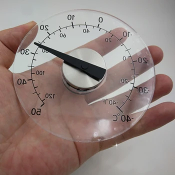 Termometru Temperatura Limpede Transparent în aer liber Fereastra Termometru Ceas Vreme Instrument de Sticlă Lipit Inserați codul -40 la 50 ° c