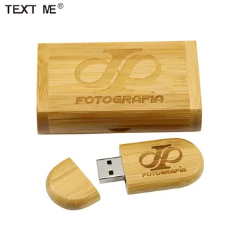TEXTUL MI Personaliza LOGO-ul din lemn + Cutie cu LOGO-ul Personal pendrive 4GB, 16GB 32GB 64GB usb Flash Drive U disk, Memory stick Cadou de nunta
