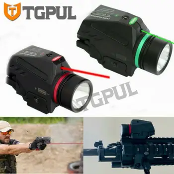 TGPUL Combo Pistol cu Lanterna LED Verde / Roșu Laser se Potrivește 20mm Feroviar Pistol-Pusca Mini Glock