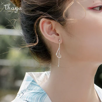 Thaya Brand Original DesignMagic Serie de Argint Margele 5cm Lungime Cercei Stud Zircon Pentru Tineri Fata Moda Bijuterii Fine Cadou