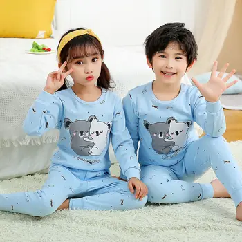 Toamna Fete Set de Pijama din Bumbac pentru Băieți și Fete Pijamale de Iarnă Pijamale Copii Copii, Fete pentru Copii Haine Complet Maneca Pijamas 2-13Y