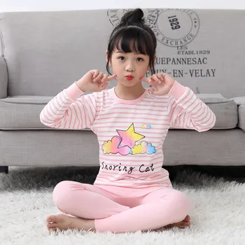 Toamna Fete Set de Pijama din Bumbac pentru Băieți și Fete Pijamale de Iarnă Pijamale Copii Copii, Fete pentru Copii Haine Complet Maneca Pijamas 2-13Y