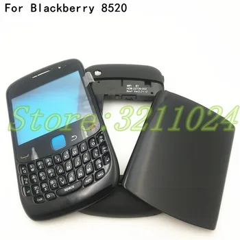 Top Calitate Full Locuințe Caz Acoperire Pentru Blackberry Curve 8520 De Mijloc Față Cadru Placa Baterie Capac Spate Cu Tastatura Engleză