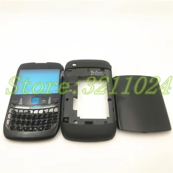 Top Calitate Full Locuințe Caz Acoperire Pentru Blackberry Curve 8520 De Mijloc Față Cadru Placa Baterie Capac Spate Cu Tastatura Engleză