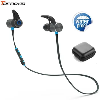 TOPROAD Impermeabil Cască Bluetooth Wireless Sport Căști Stereo Bass de Susținere În Ureche Căști cu Microfon Hands-free pentru Telefon