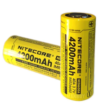 Topsale Incarcator NI26650A IMR 26650 4200mAh 3.7 V 15.54 Wh Neprotejat Ridicată-Scurgere 40A Litiu Mangan (LiMn2O4) Plat Baterie de Sus
