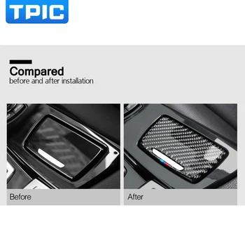 TPIC de Interior din Fibra de Carbon Autocolant Masina tava de Cenusa cutie de depozitare Panou Capac Scrumiera auto decal Pentru BMW F10 2011-2017 accesorii auto