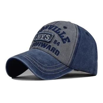 Transfrontaliere new york literă mare Brodate șapcă de Baseball folosit bumbac pur incolor în aer liber capac en-gros