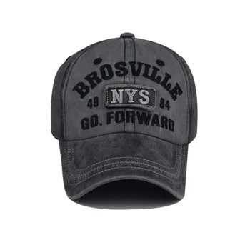 Transfrontaliere new york literă mare Brodate șapcă de Baseball folosit bumbac pur incolor în aer liber capac en-gros