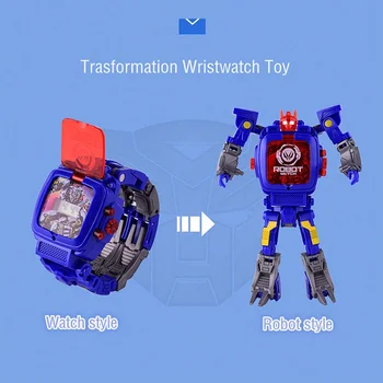 Trasformation Ceas de Jucărie pentru Copii Deformare Robot Jucării de Acțiune de Desene animate de Ceasuri de Jucărie Robot de Copil Cadou de Ziua Dropshipping