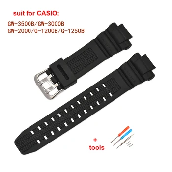 Trupa ceas pentru Casio curea g-shock rășină curea GW-3500B/GW-3000B/GW-2000/G-1200B/G-1250B accesorii ceas curea