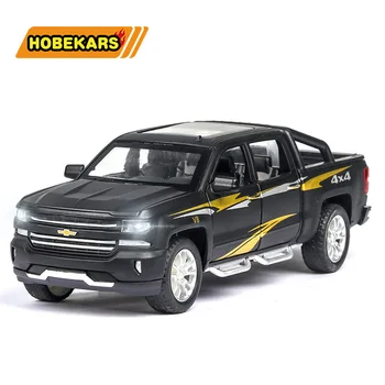 Turnat Sub Presiune Masini Chevrolet Silverado Camion 1:32 Model De Simulare Aliaj Metalic Trage Înapoi Colectare Jucării, Cadouri Pentru Copii Copii