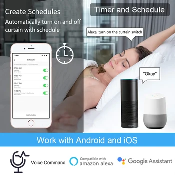 Tuya de Viață Inteligentă Cortina Modul Comutator de Control de la Distanță Jaluzele rulou RF+WIFI App Timer Start Google Aelxa Echo Smart Home
