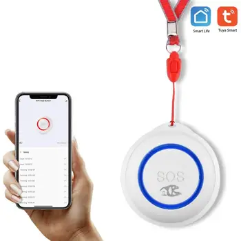 TUYA WIFI Buton SOS Smart Senzor Wireless de Alarmă în Vârstă de Alarma rezistent la apa Ajutor de Urgență de Alarma Comutator de Muncă Pentru Om Bătrân/Copii
