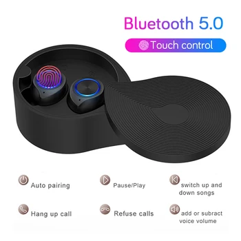 TW70 Mini Wireless Bluetooth 5.0 TWS În Ureche Căști Căști de Control Tactil 3D Cască Stereo Cu Taxa Cutie