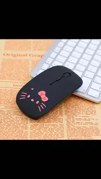 Tăcut fără Fir roz desene animate Mouse-ul Ultra Subtire Mouse de Calculator USB, 1600DPI Optice Slim Mause Soareci Pentru Fata