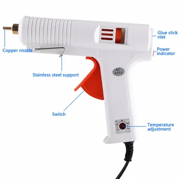 UE Plug 120W Hot Melt Glue Gun 100-220 de Grade Temperatura Reglabila Pistol de lipit de Căldură Gluegun de Reparații de Încălzire Instrumente