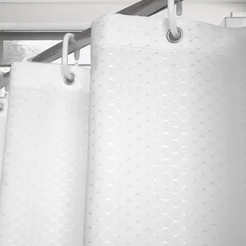UFRIDAY Material Alb Perdea de Duș Waffle Weave Decor Baie Cortina Hotel Solide de Poliester rezistent la apa de Baie Perdea cu Cârlige