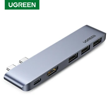 UGREEN C HUB USB Dual de Tip C pentru Multi USB 3.0 4K HDMI pentru MacBook Pro Air Adaptor Thunderbolt 3 Dock-C USB 3.1 Tip de Port C HUB