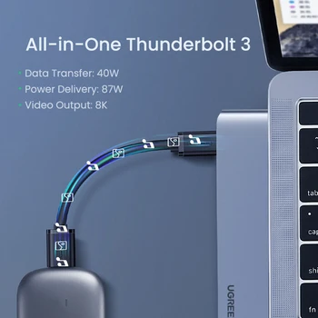 UGREEN C HUB USB Dual de Tip C pentru Multi USB 3.0 4K HDMI pentru MacBook Pro Air Adaptor Thunderbolt 3 Dock-C USB 3.1 Tip de Port C HUB