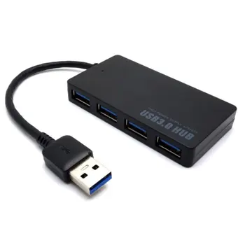 Ultra-subțire cu 4 porturi USB3.0 HUB de Mare Viteză Indicator luminos Hub USB Pentru Multi-dispozitiv Calculator Laptop