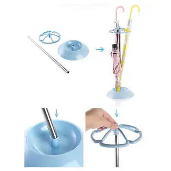Umbrela Rack Creative Simplitate Podea Recipient Organizator cu Picurare Tava pentru Intrare Hol Birou (Albastru)