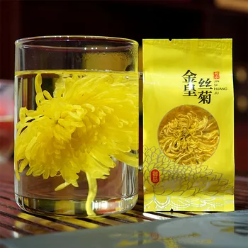 Un Sac De Ceai De Flori De Crizantema Ceai De Mătase De Aur Royal Super Premium Tongxiang Crizantema Frunze De Ceai Foc Alimente Sănătoase 100 De Saci