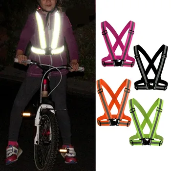 Unisex Ciclism În Aer Liber Siguranță Vesta De Protectie Biciclete Biciclete Lumina Reflecing Ham Elastic Noapte De Echitatie De Funcționare Jogging