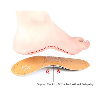 Unisex din Piele Premium Ortezare Branț Pentru Picior Plat Tălpi de Pantofi de Înaltă Suport Arc Pad Ortopedice De Corecție OX Piciorul de Sănătate