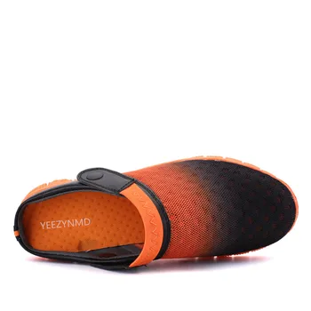Unisex Vara Sandale de Plaja Culori Amestecate Super-Lumina de Mari Dimensiuni 36-46 Barbati Pantofi Portocaliu Verde Albastru Negru kaki de sex Masculin Plat Încălțăminte