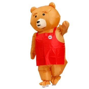 Ursul brun Gonflabile Costum Cosplay Anime Costume pentru Adult, Barbat, Femeie Carinival Rochie de Petrecere Joc de Rol Performanță Haine