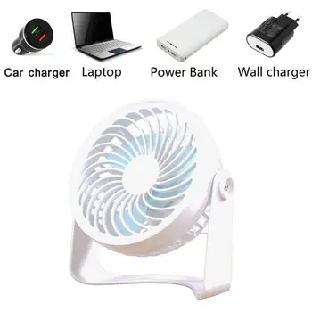USB Clip Birou, Ventilator de Masă cu Vânt Puternic Liniștită, 2 viteze Reglabile 360 de Grade Rotativ Mini Fan Personal pentru Biroul de Acasă