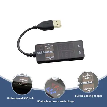 USB Metru Multimetru Digital Electrice Tester Capacitate Tensiune de Alimentare Curent Metru Detector de Cititor cu Dual USB port