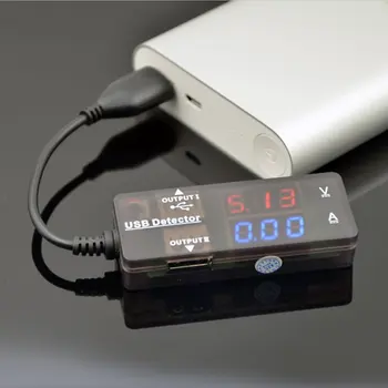 USB Metru Multimetru Digital Electrice Tester Capacitate Tensiune de Alimentare Curent Metru Detector de Cititor cu Dual USB port