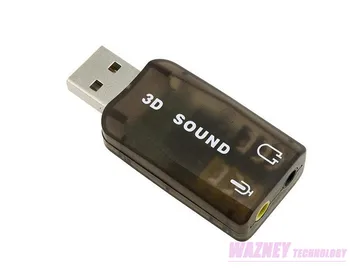 USB pentru Audio 3D placa audio Externa pe USB Adaptor 5.1 Canale de Sunet Profesionale Microfon de 3,5 mm Interfata Audio De 300pcs/lot